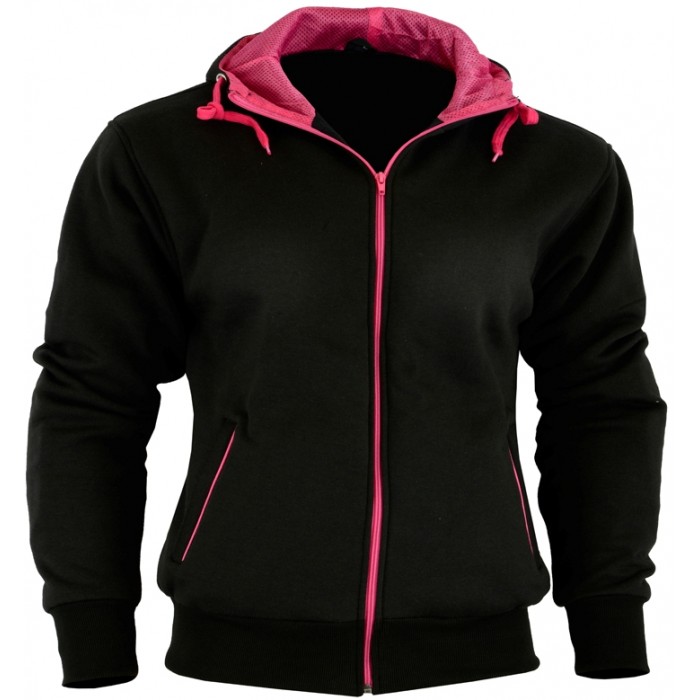 MOTORBIKE PINK & BLACK SOFT FLEECE HOODIE